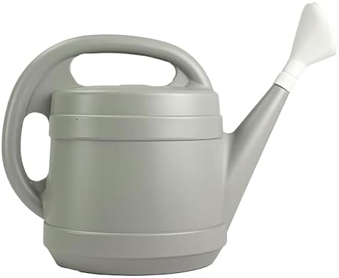 Standard Watering Can - Plant Watering Can - Small Plastic Garden Water Pot for Indoor Outdoor Plants Flowers by The HC Companies, 2 Gallon, Cool Gray by TheHCCompanies