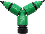 Hose Connector Adapter Y-shaped Garden Irrigation Type Three-way Diverter 3/4" External Thread, 1/2 Inch Hose Connector, With 1 Set Of 4mm / 8mm Hose Connector (Color : Type 1) by Unknown