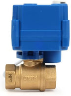 U.S. Solid 1/2 in Brass Motorized Ball Valve, 9-24 V AC/DC, 2-Wire Auto Return, Normally Open, Full Port, Manual Override, Position Indicator - Image 4