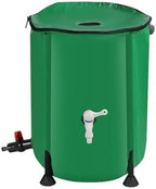 Rain Barrel, Portable Outdoor Water Storage Tank, Large Capacity Rain Water Collection Barrel with Filter Two Spigots and Overflow Kit, PVC Water Rain Catcher Barrel(Green,40 * 50cm) by Unknown