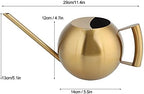 FLEXMAN 1000ml Stainless Steel Watering Can with Long Spout, Long Spout Modern Style Watering Pot, Small Watering Can for Outdoor Indoor Plants (Gold) - Image 7
