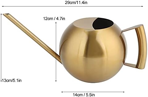 WALFRONT Stainless Steel Watering Can Long Spout 1L Capacity Ergonomic - Image 2