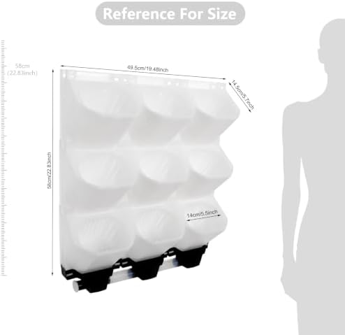 Vertical Wall Planter 3-Tier, 9-Pot Hanging Plant Holder(White) - Image 3