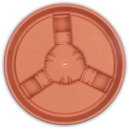 Bloem 14" Plastic Wheeled Plant Caddy, 100 lb Capacity, Terra Cotta, 2-Pack - Image 2