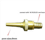 SSIMOO Garden Water Nozzle Brass Jet Fountain Nozzle Barb Hose Straight Adjustable Angle Port Size=9mm for 16/19/25/32mm Hose Kindly (Size : 16mm) - Image 2