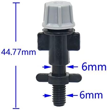 Gardening Watering System Tools Garden Gray Adjustable Atomizing Nozzle Drip Irrigation Sprayer Atomizing Nozzle with Three-Way Barb Threaded Connector 100PCS (Color : A) - Image 7