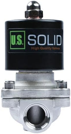 U.S. Solid 1/2" Stainless Steel Electric Solenoid Valve 24V AC N.C. VITON Water Air Fuel - Image 2