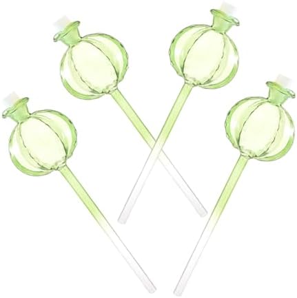 Cactus Shape Glass Watering Globes 4pcs for Potted Plants by Yardenfun