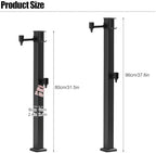 304 Stainless Steel Outdoor Vertical Square Garden Water Column, Freestanding Hose Stand Outdoor Antifreeze Faucet Hydrant for Irrigation and Washing(96cm/37.8in) - Image 2