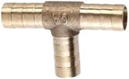 Brass Hose Barb Fitting 4-25mm Straight Elbow Y Tee Cross Bulkhead 2/3/4 Way Splitter For Garden Home Water Pipe(Tee 3 Ways,19mm) by Unknown