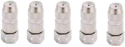 Irrigation Nozzles Adjustable Copper Atomizing Nozzles Drip Irrigation Sprayers Garden Cooling Irrigation Equipment Directly Spray Silver 5pc by Unknown