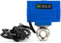Motorized Ball Valve 1/2 in U.S. Solid 110V AC NSF Certified 304 Stainless Steel Full Port NPT Auto Return Normally Open with US Plug by USSolid