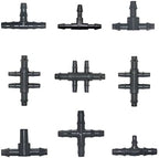 Hose Barb Connectors Tee Cross Reducing Connector Water Splitter For 3/5 4/7 Hose Drip Irrigation System Joints 30Pcs (Color : 4I7 to 3I5mm) by Unknown