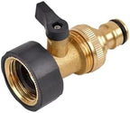 3/4 inch Thread Brass Garden Tap Irrigation 2 Way Tap Irrigation Valve Hose Pipe Splitter 2 Way Quick Connector Adapter(H) - Image 4