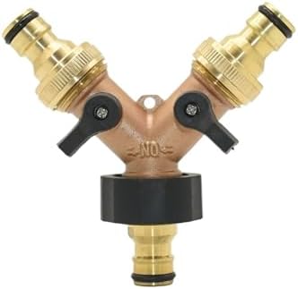 Hoses Connector Brass 3/4 Threaded 4-Way Garden Faucet Manifold Water Pipe 4-Way Manifold Female 3/4 Irrigation Valve 1 pc(J) - Image 3