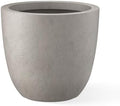 Kante Weathered Concrete Planter 18" Dia All-Weather Round Large Pot by Unknown