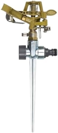 Lawn Rocker Nozzle Impact Sprinkler with Zinc Alloy Base & Brass Head(Spike Base) by Unknown