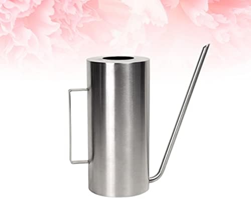 Steel Watering Can Metal Watering Pot Long Spout Garden Sprinkling Kettle Potted Plants with Handle for Outdoor Indoors House Plants 1500ml Silver - Image 6