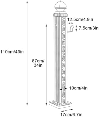 Outdoor Water Spigot, Waters Hose Holder Stand, Freestanding Private Fire Hydrant Suitable for Yard, Garden, Farm(110x10cm/43x4in) - Image 2