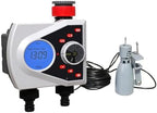 NURII Two Outlets Garden Automatic Watering Timer, Digital Electronic Solenoid Valve and Rain Sensor and Humidity Sensor (Size : with Humidity Sensor) - Image 2