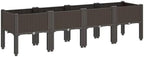 Garden Planter Box with Legs Elevated Patio Bed Brown 63 Inch - Image 5