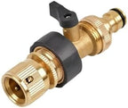 3/4 inch Thread Brass Garden Tap Irrigation 2 Way Tap Irrigation Valve Hose Pipe Splitter 2 Way Quick Connector Adapter(E) by Unknown