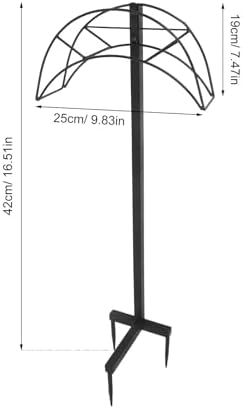 Lurrose Heavy Duty Metal Garden Hose Holder Stand for Outdoor Use Freestanding Iron Water Hose Storage Rack with Effortless Installation and Tangle Prevention - Image 2