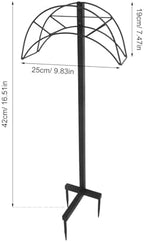 Lurrose Heavy Duty Metal Garden Hose Holder Stand for Outdoor Use Freestanding Iron Water Hose Storage Rack with Effortless Installation and Tangle Prevention - Image 2