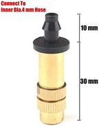 Gardening Irrigation Dripper 50 Pieces of Brass Adjustable Atomizing Nozzle, Micro Irrigation Atomizing Nozzle, Household Garden Cooling and Humidifying System Sprayer - Image 3