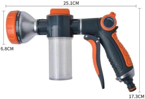 Garden Hose Foam Nozzle, 8 Spray Patterns, 3-grade foam control - Image 2