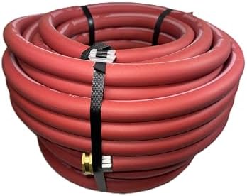 Continental 5/8" x 75' Red Contractor's Rubber Water Hose 200 PSI - Made in U.S.A. by Unknown