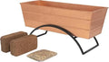 Garden Growing Kit Medium Copper Planter with Odette Stand Self Watering Freestanding Garden Box Patio Deck Outdoor Decorative Planter Display by Oakestry