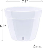 Gardenera 7.9" ASTI Self Watering Planter (Set of 3) in Gold/Black - Modern Flower Pot with Water Level Indicator for All House Plants, Flowers, Herbs, Succulents and Hanging Plants - Image 2