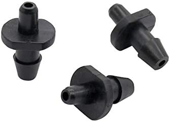 Hose Connector 1/4" Single Barb Straight Connector Greenhouse Irrigation 4mm Hose 4/7mm Barbed Hose Coupling Drip Irrigation Fittings 500 Pcs (Color : Black, Diameter : 1/4'') by Unknown