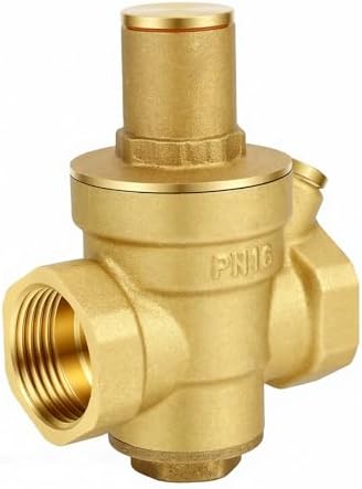Focket Water Pressure Regulator, Heavy Duty Brass 1in Adjustable Pressure Reducing Valve, RV Water Regulator with Gauge for Garden Hose Drip Irrigation Home Appliances Pipe - Image 3
