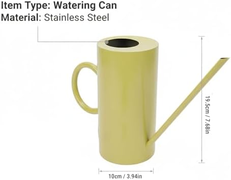 Stainless Steel Long Spout Watering Can, Indoor Plant Watering Can with Extended Spout for Delicate Plants Succulents Ferns Houseplants (Yellow) - Image 4