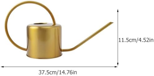 SUPVOX Brass Watering Can Long Spout Stainless Steel Spraying Bottle for Indoor Gardening 1300Ml Practical Flower Watering Pot for House Plants - Image 2