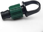 USA Made - Premium Drip Tape Irrigation Tubing End Plug with Loop 50 Pack (5/8" or .625" - .645") Universal Perma-Loc Connector Barbed Locking Fitting - Fits All Brands 16mm Drip Tape AG Tubing by OneStopOutdoor