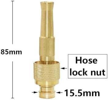 Garden Supplies Brass Hose Irrigation Sprinklers Copper High Pressure Nozzle Car Wash Garden Irrigation Water Guns Adjustable Plant Watering Nozzle(Plastic Nozzle) - Image 4