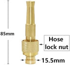 Garden Supplies Brass Hose Irrigation Sprinklers Copper High Pressure Nozzle Car Wash Garden Irrigation Water Guns Adjustable Plant Watering Nozzle(Plastic Nozzle) - Image 4