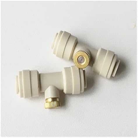 Garden Drip Irrigation System Accessories 10 Pieces of 1/4 Inch Sliding Lock Type Outdoor Atomizing Nozzle, Three-Way Water Copper Atomizing Nozzle, Cooling System Atomizing Nozzle Kit by Unknown