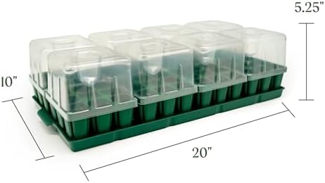 Vego garden 8 Pack Standard Seedling Trays with Seedling Tray Lids and 10" x 20" Bottom Watering Trays Seedling Suite - Image 2