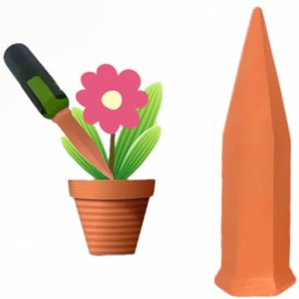 Ipetboom Porcelain Orange Automatic Watering Spikes 4 Pcs for Patio Plants - Image 5