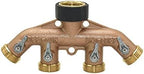 Hose Connector Adapter Garden Water Pipe With 3/4" Thread 4-way Diverter Brass Garden Faucet Diverter Four Valve Group Irrigation Valve Quick Connector 1pcs (Color : A) - Image 3