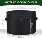 Garden Water Hose Holder Storage Bag Pot，Water Hose Hider，Holds 150 ft Hose ,Bottom With Drain Holes，Patio and Indoor-Black - Image 2