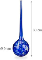 Relaxdays Watering Globes, Regulated Plant Irrigation for Office & Holiday, Glass, Ø9 cm, Blue, Set of 2 - Image 4