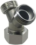 beduan Stainless Steel Garden Hose Splitter 2 Way Y Connector Heavy Duty for Outdoor Garden Faucet Hose Bib (Pack of 2) - Image 4