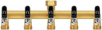 5-Way Garden Hose Splitter, Heavy-Duty Brass, 3/4" GHT, Black by Yayamz