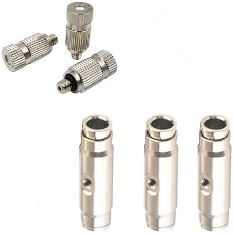10 Pack High Pressure Brass Misting Nozzles With 1/4" Interface Quick Connector, Anti Drip Fogging Spray Head, Cleanable Water Mist Sprayers 10/24 UNC Mist Nozzle Dust Control(Size:Orifice 0.1mm ,) - Image 6