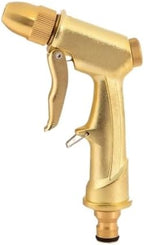 High-Pressure Brass Nozzle Water Gun Garden Hose Sprayer For Gardening Lawn Watering Washing Multi-Purpose Cleaning Tool(Golden Gun) by Unknown